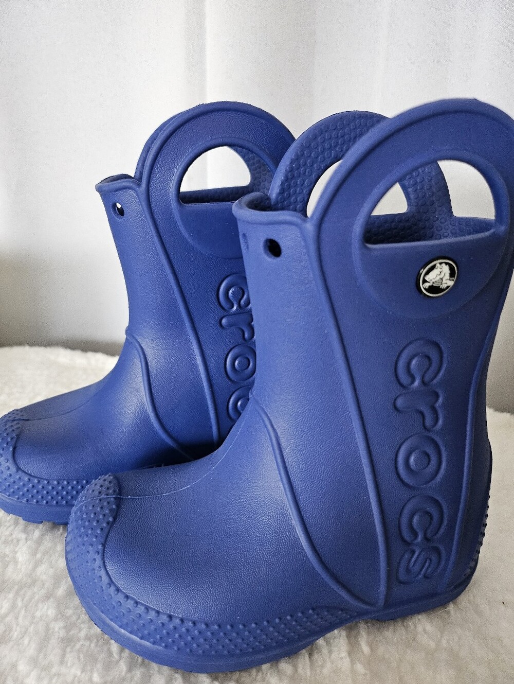 Crocs Kids Handle It Waterproof Rubber Rain Boots Sz 7C Blue